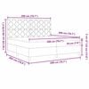 vidaXL LED Box Spring Bed med madras Bl&aring; 200 x 200 cm Stof