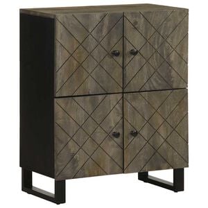 vidaXL sk&aelig;nk 60x33x75 cm massivt mangotr&aelig; sort