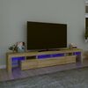 vidaXL tv-skab med LED-lys 230x36,5x40 cm sonoma-eg