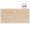 vidaXL bordplader 4 stk. 90x45x2,5 cm rektangul&aelig;r massivt fyrretr&aelig;