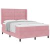 vidaXL Box spring seng med hovedg&aelig;rde Lyser&oslash;d 140 x 200 cm Fl&oslash;jl