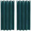 vidaXL M&oslash;rkl&aelig;gningsgardiner 2 pcs M&oslash;rkegr&oslash;n 140 x 175 cm Fl&oslash;jl