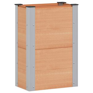 vidaXL H&oslash;jbed Brun 50 x 30 x 72 cm WPC og Aluminium