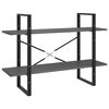 vidaXL bogreol med 2 hylder 100x30x70 cm massivt fyrretr&aelig; gr&aring;