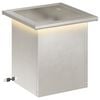 vidaXL Plantekasse med LED S&oslash;lv 30 x 30 x 30 cm Rustfrit st&aring;l