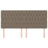 vidaXL sengegavl taupe 200x7x118/128 cm stof