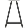 vidaXL spisebordsben A-formet 2 stk. antracit 60 x (72-73) cm st&aring;l