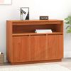 vidaXL Sideboard Voks brun 104,5 x 34 x 80 cm Massiv fyrretr&aelig;
