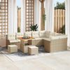 vidaXL Havesofa S&aelig;t 12 pcs Beige polyrattan