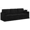 vidaXL Sofa 2 pcs Sort 228 x 78 x 80 cm Fl&oslash;jl