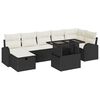 vidaXL Havesofa S&aelig;t 8 stk. Sort polyrattan