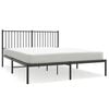 vidaXL sengeramme med sengegavl 160x200 cm metal sort