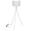 vidaXL gulvlampe med stativ hvid 139 cm