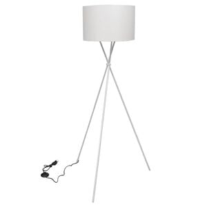 vidaXL gulvlampe med stativ hvid 139 cm