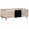 vidaXL Sofabord Bleg Hvid 100 x 54 x 40 cm Massivt mangotr&aelig;