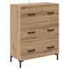 vidaXL Highboard Artisan Egetr&aelig; 69,5 x 34 x 180 cm Konstrueret tr&aelig;
