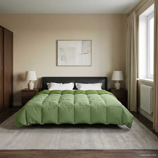 vidaXL Sommer dyne Quilting Gr&oslash;n 220 x 260 cm Mikrofiber