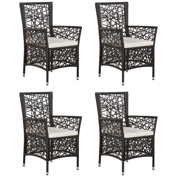 vidaXL spisebordss&aelig;t til haven 5 dele brun