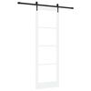 vidaXL Skyded&oslash;r Hvid 78 x 232 cm Massivt fyrretr&aelig; og glas
