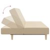 vidaXL 2-personers sovesofa med fodskammel stof cremefarvet