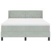 vidaXL Box spring seng med madras Lysegr&aring; 200 x 140 cm Polyester