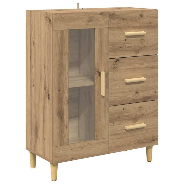 vidaXL Sideboard Artisan Egetr&aelig; 69,5 x 34 x 90 cm Konstrueret tr&aelig;