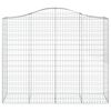 vidaXL buede gabionkurve 14 stk. 200x50x160/180 cm galvaniseret jern