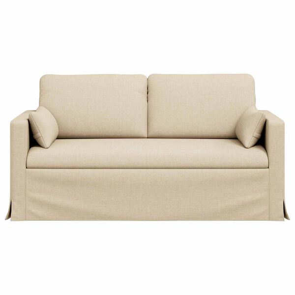 vidaXL Sofa Creme 158 x 78 x 80 cm Stof
