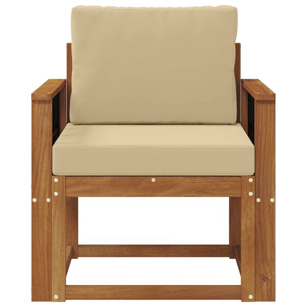 vidaXL Udend&oslash;rs sofa Soli Akacietr&aelig; og polyester Naturfarvet