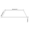 vidaXL bordplade hærdet glas firkant 800 x 800 mm