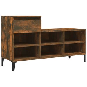 vidaXL skoskab 102x36x60 cm konstrueret tr&aelig; r&oslash;get egetr&aelig;sfarve