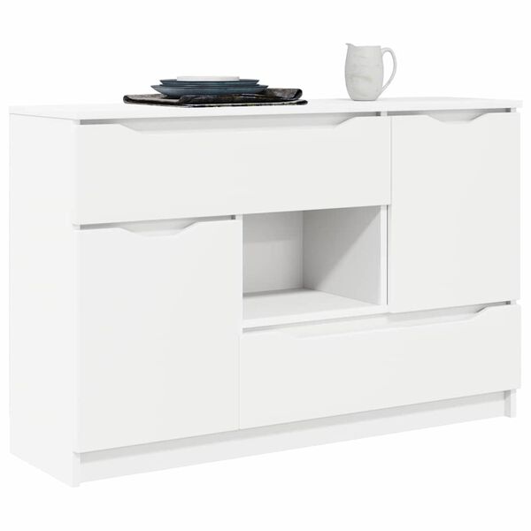 vidaXL Sideboard med skuffe Hvid 100 x 30 x 65,6 Konstrueret tr&aelig;