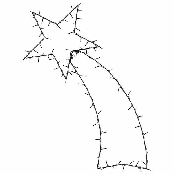 vidaXL Julelys stjerneskud silhuet 115 LED'er varm hvid