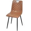 vidaXL spisebordsstole i kunstl&aelig;der, 4 stk. lysebrun