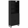 vidaXL Highboard 2 stk. Sort eg 69,5 x 34 x 180 cm