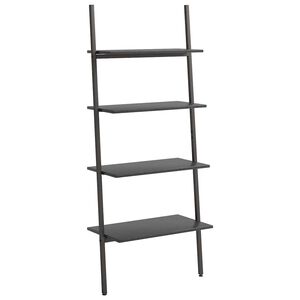 vidaXL stigereol med 4 hylder 64x34x150,5 cm sort