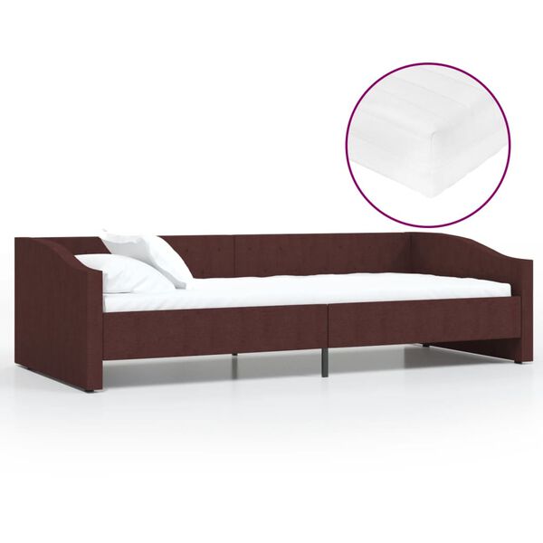 vidaXL daybed med madras og USB 90x200 cm stof lilla