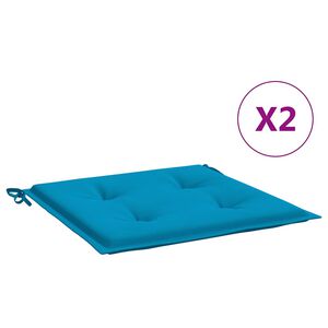 vidaXL hynder til havestol 2 stk. 50x50x3 cm oxfordstof bl&aring;