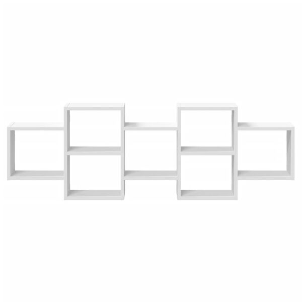 vidaXL v&aelig;ghylde 129x18x42 cm konstrueret tr&aelig; hvid