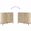 vidaXL Sideboard Sonoma eg 89,5 x 33 x 82 cm Konstrueret tr&aelig;