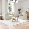 vidaXL Sofa 2 pcs Creme 138 x 78 x 80 cm Fl&oslash;jl