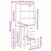 vidaXL Highboard med skuffe 2 pcs Artisan Egetr&aelig; Konstrueret tr&aelig;