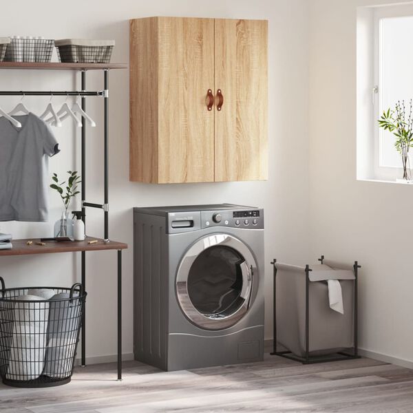 vidaXL v&aelig;gh&aelig;ngt skab 69,5x34x90 cm konstrueret tr&aelig; sonoma-eg