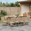 vidaXL Have Spisebordss&aelig;t 11 pcs Beige polyrattan