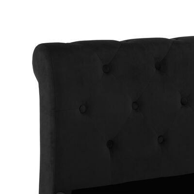 vidaXL sengestel 120x200 cm fløjl sort