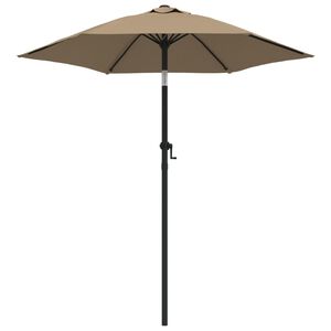 vidaXL parasol 200x224 cm aluminium gr&aring;brun