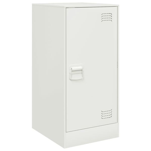 vidaXL sk&aelig;nk 34,5x39x73 cm st&aring;l hvid