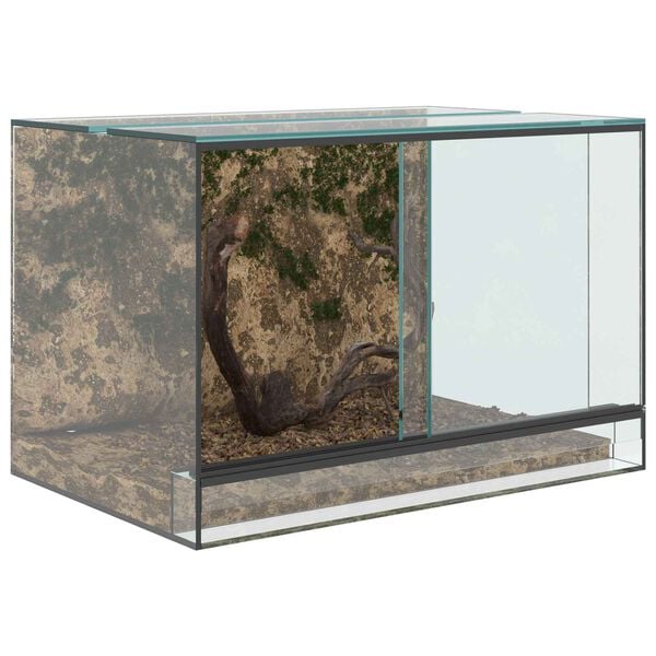 vidaXL Krybdyr og amfibiehabitater Hvid 60 x 40 x 40 cm Glas