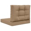 vidaXL Udend&oslash;rs Sofa Pude 2 pcs Gr&aring;brun Polyester