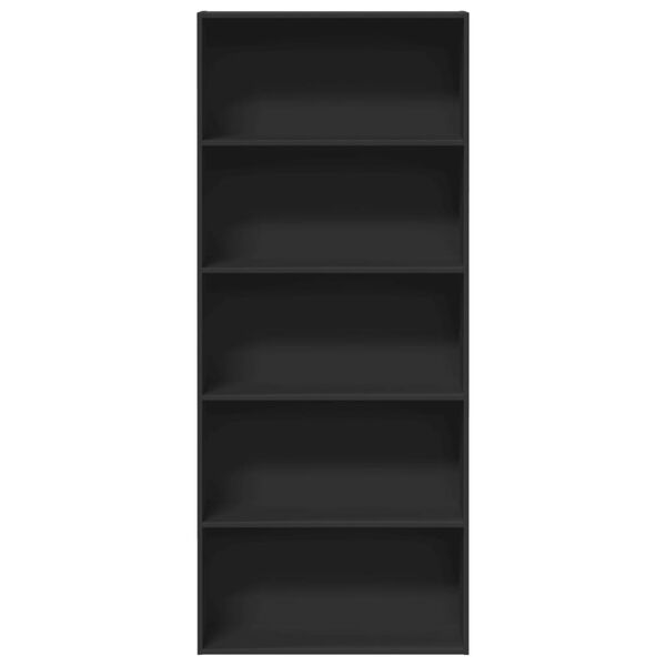 vidaXL bogreol 80x30x189 cm konstrueret træ sort